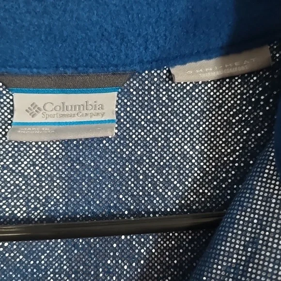 Columbia Royal Blue Half-Zip Fleece Mens L - Picture 2 of 4